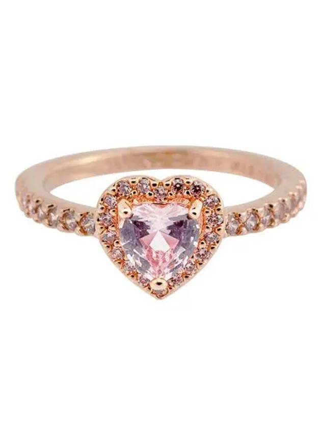 Sparkling Three Dimensional Heart Ring Rose Gold - PANDORA - BALAAN 2