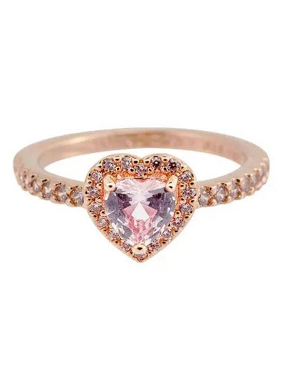 Sparkling Elevated Heart Ring Rose Gold - PANDORA - BALAAN 2