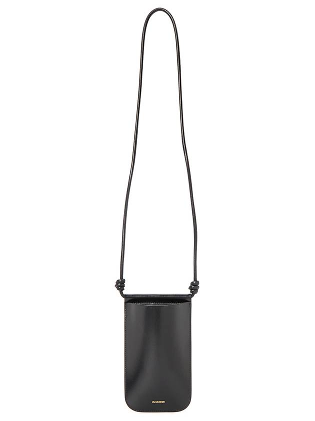 Leather Phone Cross Bag Black - JIL SANDER - BALAAN 8