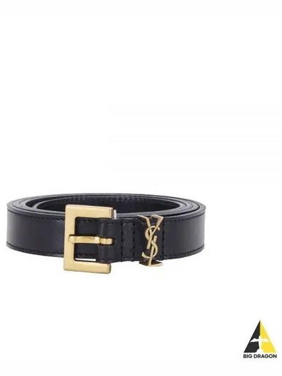 Cassandre Thin Belt Black - SAINT LAURENT - BALAAN 2