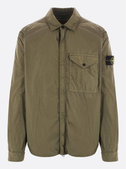 Logo Patch Zip Up Jacket Green - STONE ISLAND - BALAAN 2