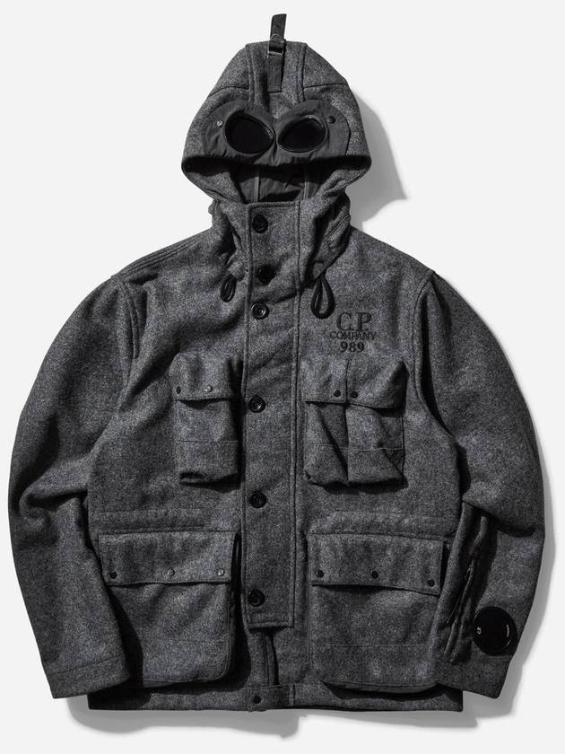 Shetland Twill Hooded Jacket Grey - CP COMPANY - BALAAN 2