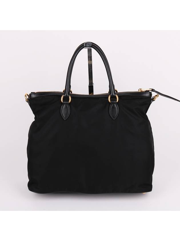 Tesuto gold plated black tote and shoulder bag 1BC060 - PRADA - BALAAN 3