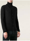 11th Anniversary Fake Cardigan Neck Polar Wool Knit Black 74HA0526 - DSQUARED2 - BALAAN 3