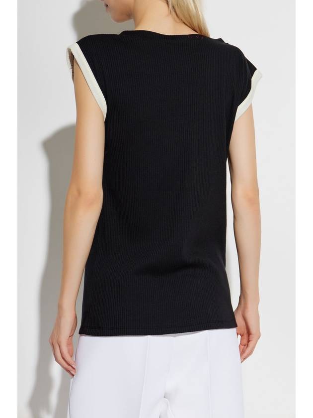 Marni Top With Decorative Stitching, Women's, Black - MARNI - BALAAN 4