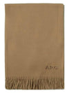 Signature Embroidered Logo Wool Muffler Camel - A.P.C. - BALAAN 2