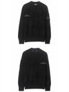 Men's Lens Wappen Crew Neck Knit Top Black - CP COMPANY - BALAAN 6