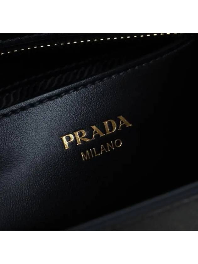 Triangle Logo Saffiano Tote Bag Black - PRADA - BALAAN 11