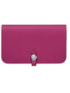 Women's Dogon Duo Long Wallet Purple - HERMES - BALAAN 1