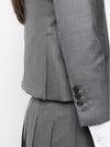 Women's Twill Slim Fit Single Breasted Wool Jacket Mid Grey - THOM BROWNE - BALAAN 6