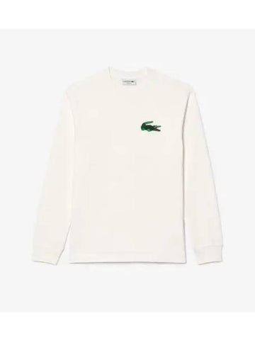 Men s Holiday Crew Neck Long Sleeve T Shirt OFFWHITE Off White - LACOSTE - BALAAN 1