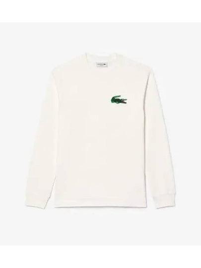 Men s Holiday Crew Neck Long Sleeve T Shirt OFFWHITE Off White - LACOSTE - BALAAN 1