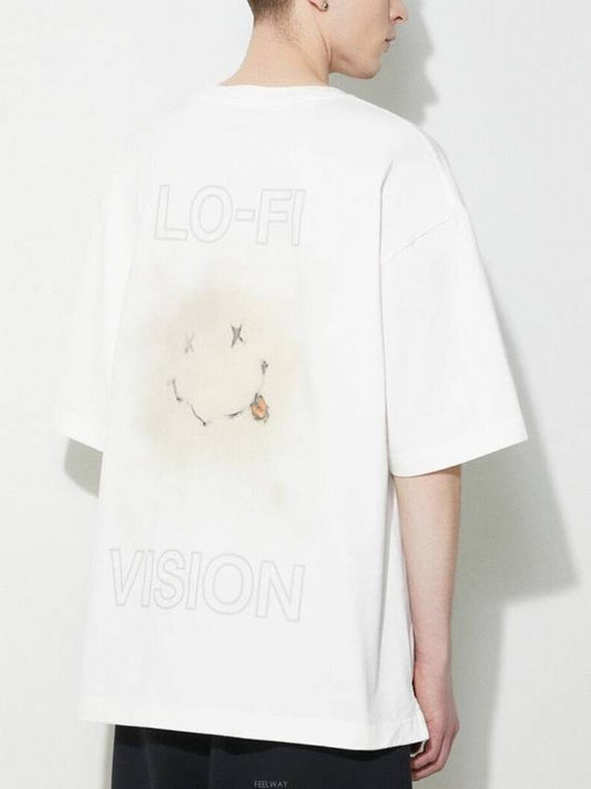 Back Graphic Print Crew Neck Short Sleeve T-shirt White - MIHARA YASUHIRO - BALAAN 2