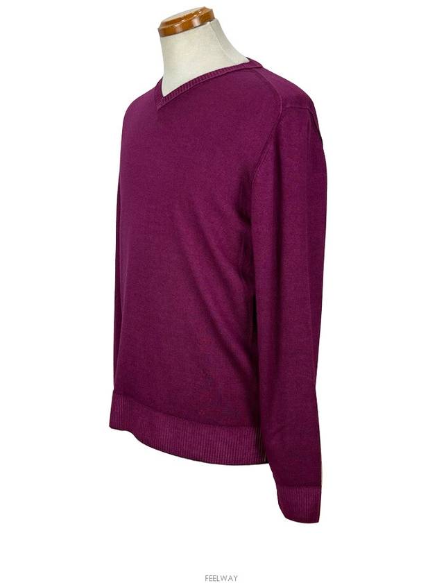 CP Company 101852G9 V0087 Ranaul Vintage Red V Neck Knit - CP COMPANY - BALAAN 3