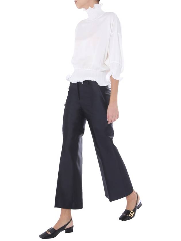 Women's Wide Straight Pants Black - GIVENCHY - BALAAN 3