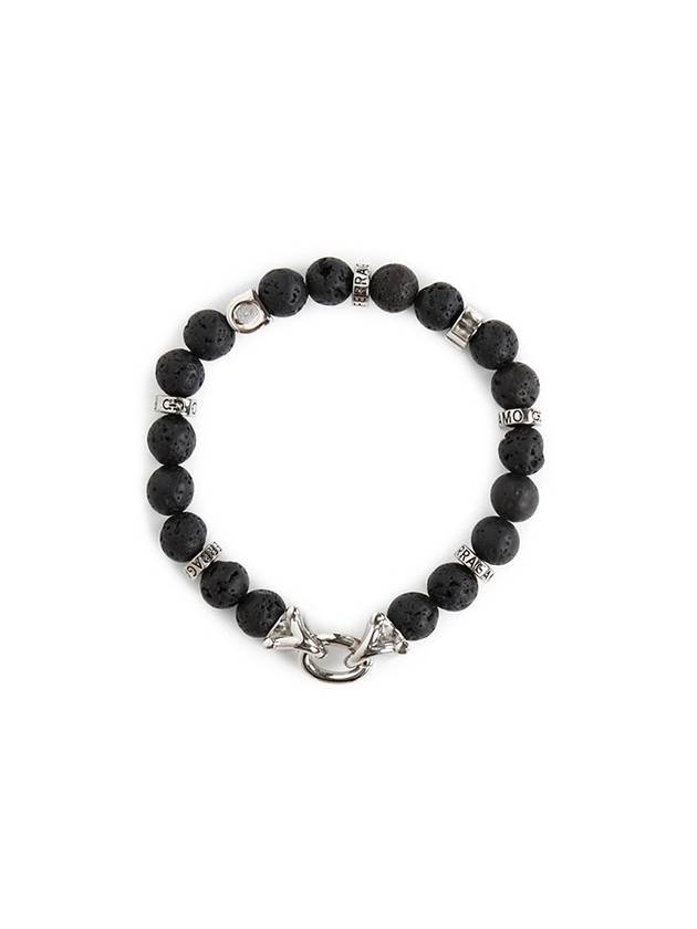 Gancini Stone Small Bracelet Black - SALVATORE FERRAGAMO - BALAAN 1