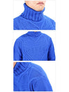 Men's Wool Turtleneck Blue - LES HOMMES - BALAAN 5