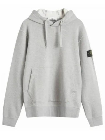 Cotton Fleece Garment Dyed Hoodie Grey - STONE ISLAND - BALAAN 2