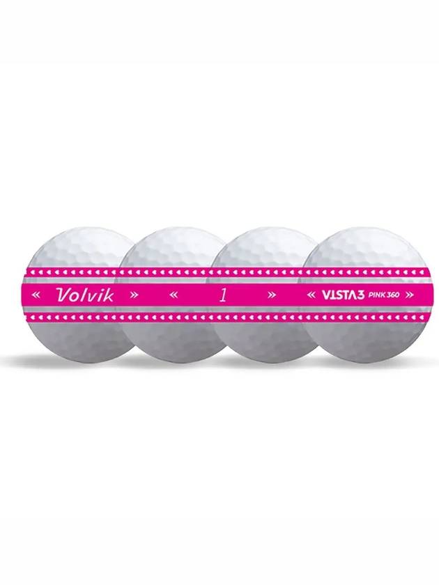 Golf Ball Pink Track Vista 3 360 Edition 1 Dozen 12 Balls - VOLVIK - BALAAN 5