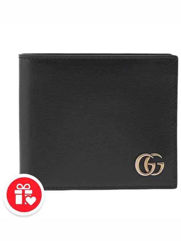 GG Marmont Leather Half Wallet Black - GUCCI - BALAAN 8