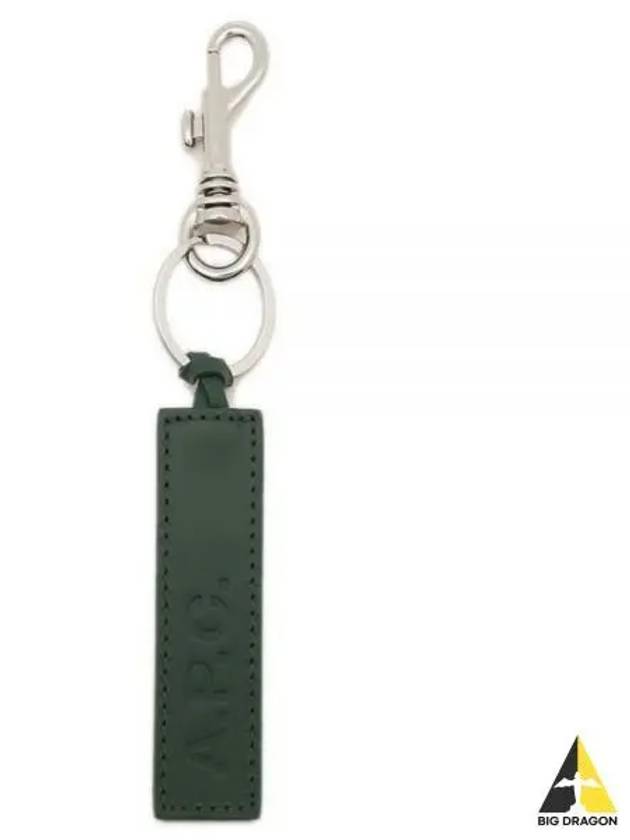 Logo Leather Key Holder Green - A.P.C. - BALAAN 2