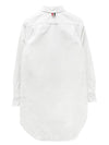 Women's Hidden Oxford Shirt Long Dress White - THOM BROWNE - BALAAN 4