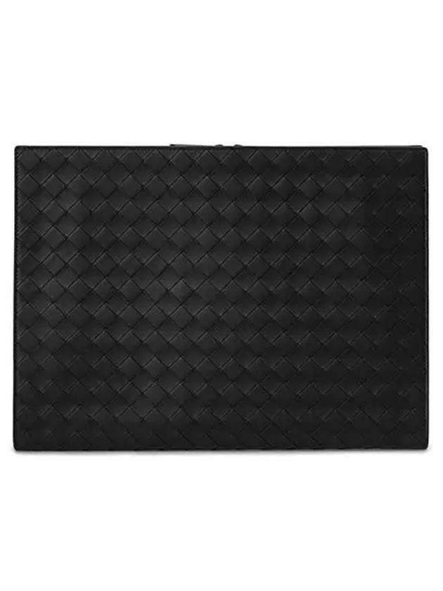 Men’s Document Large Clutch Bag Black - BOTTEGA VENETA - BALAAN 4