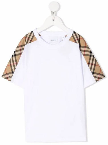 Kids Vintage Check Panel Pattern T Shirt 8054142 - BURBERRY - BALAAN 1