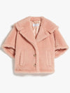 Women's Cambusa 1 Alpaca Wool Crop Teddy Fur Jacket Pink - MAX MARA - BALAAN 2