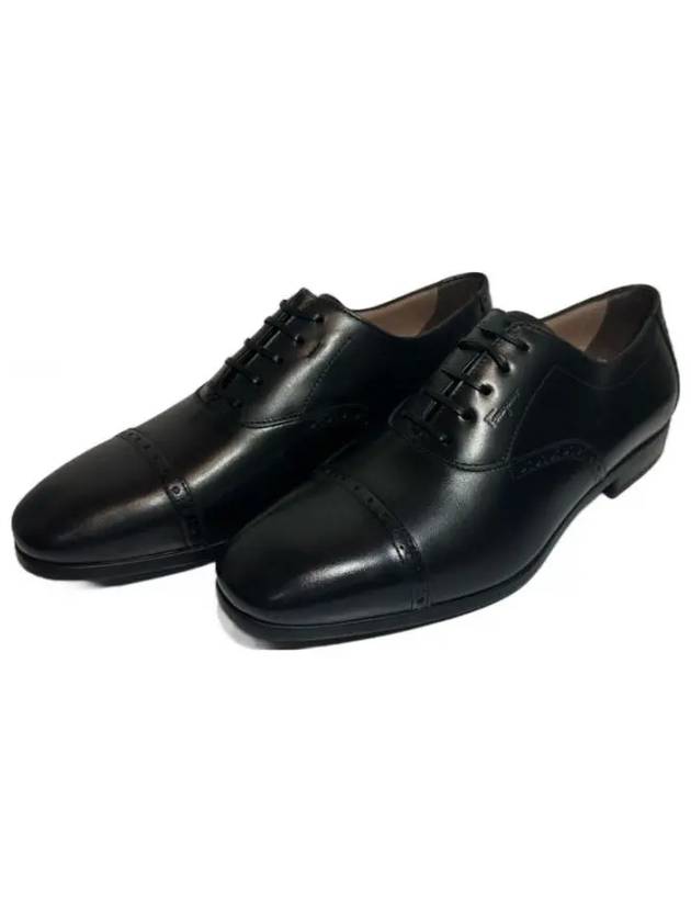 Men's Rain Toe Oxford Black - SALVATORE FERRAGAMO - BALAAN 3