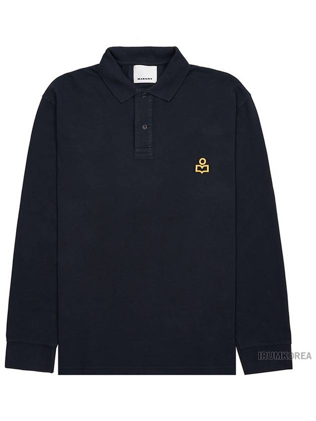 Anafikolo Embroidery Logo Long Sleeve Polo Shirt Black - ISABEL MARANT - BALAAN 2