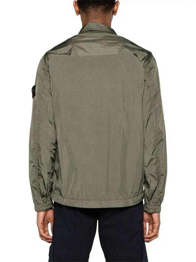 Garment Dyed Crinkle Reps R-NY Jacket Musk Green - STONE ISLAND - BALAAN 5