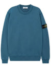 Compass Patch Cotton Sweatshirt Avio Blue - STONE ISLAND - BALAAN 2