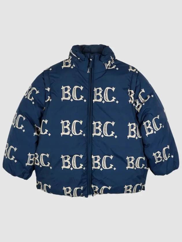 Kids Allover Logo Print Padding Navy - BOBO CHOSES - BALAAN 4