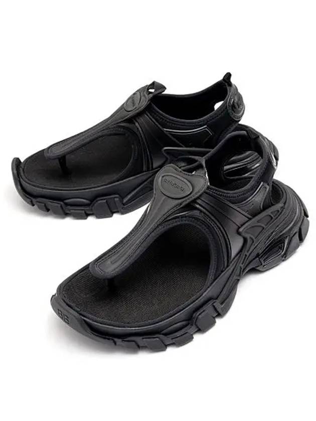 Logo Track Thong Sandals Black - BALENCIAGA - BALAAN 3