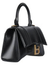 Hourglass XS Glossy Calfskin Tote Bag Black - BALENCIAGA - BALAAN 5