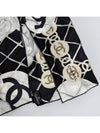 Camellia Silk Scarf Black A39577 - CHANEL - BALAAN 5