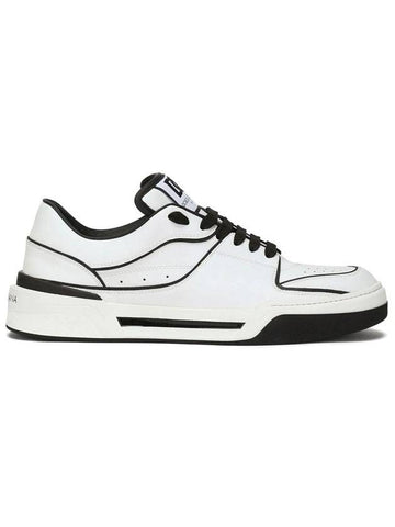 New Rome DG Logo Calfskin Low Top Sneakers White - DOLCE&GABBANA - BALAAN 1