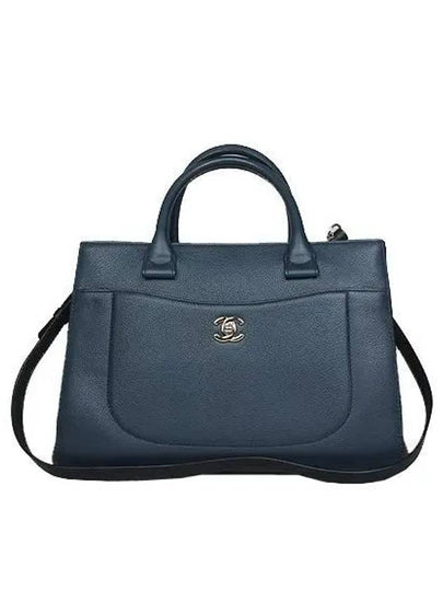 COCO Gold Logo Navy Black Caviar New Surf 2WAY - CHANEL - BALAAN 2