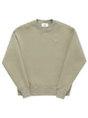 De Coeur Embossed Logo Crewneck Sweatshirt Beige - AMI - BALAAN 3