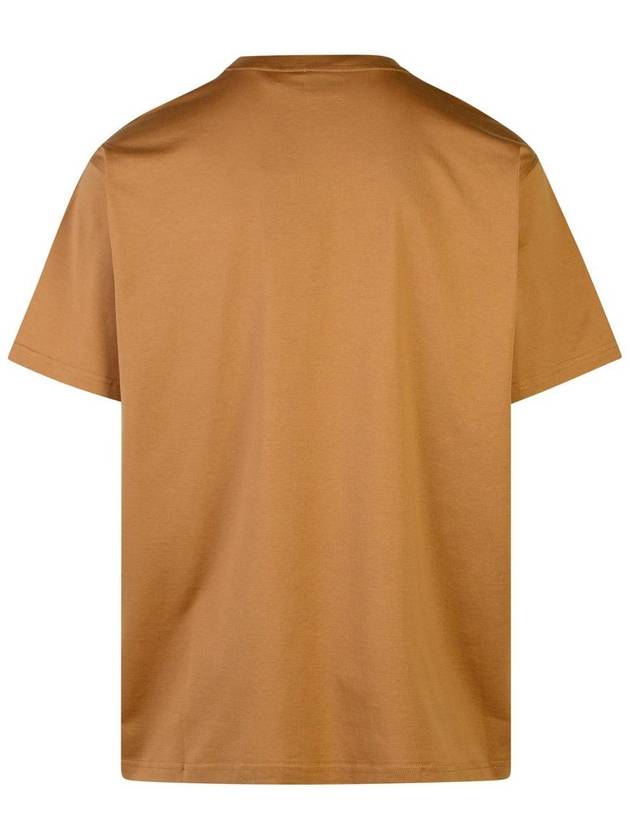 Logo Print Organnic Cotton Short Sleeve T-Shirt Brown - BURBERRY - BALAAN 4