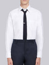 Oxford Grosgrain Placket Cotton Long Sleeve Shirt White - THOM BROWNE - BALAAN 4