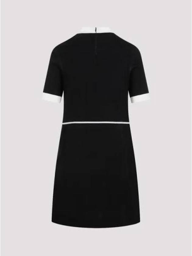 Square GG Wool Jacquard Short Dress Black Ivory - GUCCI - BALAAN 3