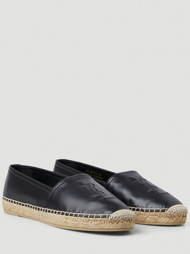 Leather Espadrilles Black - SAINT LAURENT - BALAAN 3