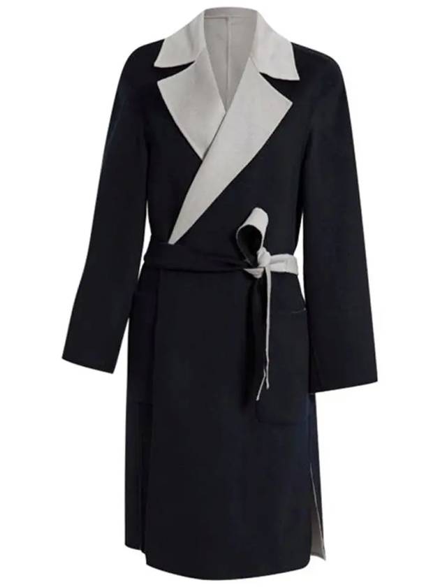 11th Anniversary TERZO Wool Coat Navy 60110102 005 - MAX MARA - BALAAN 1