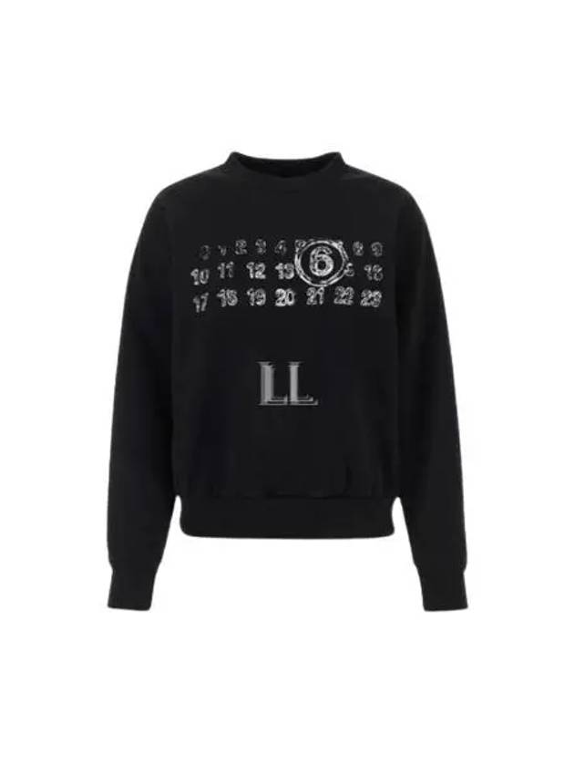 Number Print Sweatshirt Black - MAISON MARGIELA - BALAAN 2