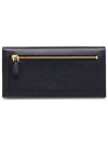 Saffiano Triangular Logo Flap Long Wallet Black - PRADA - BALAAN 3