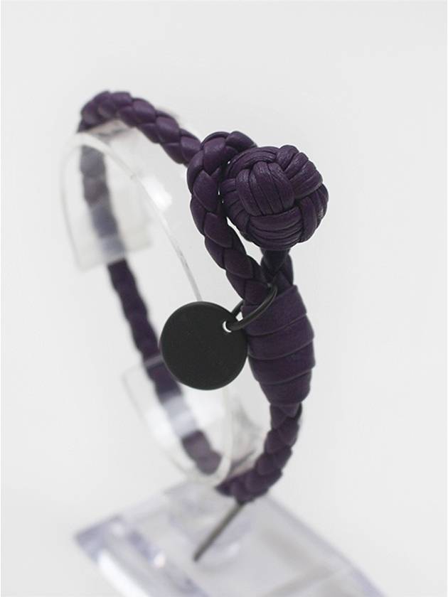 Intrecciato Nappa leather bracelet size S purple 624102 - BOTTEGA VENETA - BALAAN 1