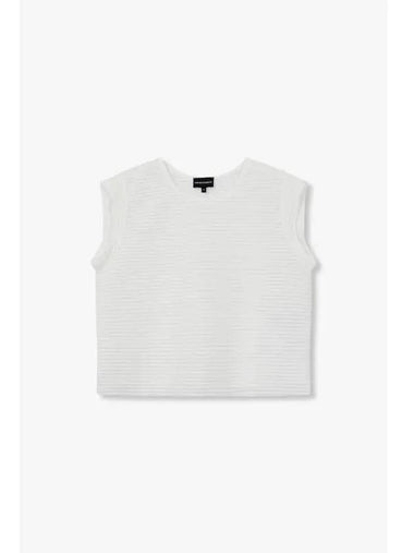 Women s Striped See through Knit White - EMPORIO ARMANI - BALAAN 1