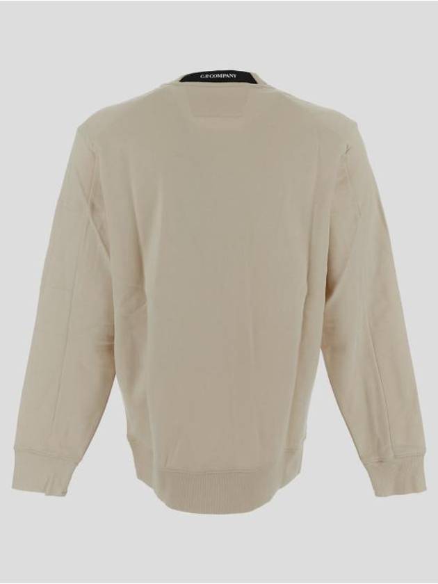 Diagonal Raised Fleece Sweatshirt Beige - CP COMPANY - BALAAN 3